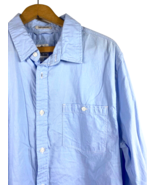 Express Shirt Size Large Mens Solid Blue Button Down Casual Fit Chest Po... - $46.57