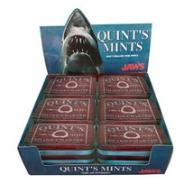 Jaws Movie Quint&#39;s Mints Embossed Metal Tins Box of 18 NEW SEALED - £43.94 GBP