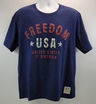 MA) Under Armour Freedom United States of America Men Navy Blue T-Shirt XXL - $11.87