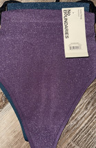 No Boundaries ~ 2-Pair Womens Seamless Lurex Thong Underwear Panties Nyl... - $13.85