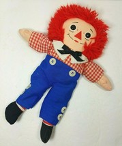 12" Playskool Soft Raggedy Andy Cloth Soft Red Heart Rag Doll 1987 - $11.00