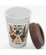I&#39;m not Mean - I&#39;m Spicy Nice | 11 oz Classic Ceramic Water Cup | Free S... - $34.03 CAD