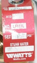 Watts 0121746 LF111L-125 1/2 1/2 Inch Lead Free Pressure Relief Valve image 3