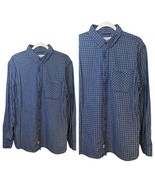 Boston Traders Flannel Casual Blue Plaid Western Style Shirt Men&#39;s SZ Large - $30.53