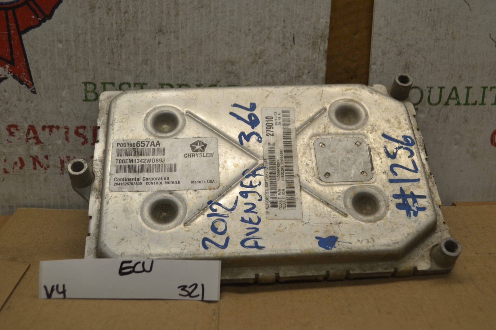 2011-2012 Dodge Avenger Engine Control Unit ECU 05150657AA Module 321-V4 - $37.23