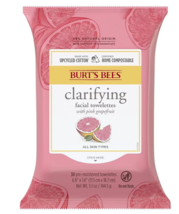 Burt&#39;s Bees Clarifying Facial Cleanser and Makeup Remover Towelettes for All Ski - £26.36 GBP