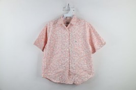 Vtg 90s Country Primitive Womens Large Flower All Over Print Button Shirt USA - £34.87 GBP