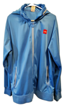 The North Face Full Zip Hooded Blue Jacket Pockets Men&#39;s Size XL Red Log... - £39.38 GBP