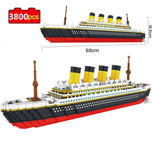 Large Titanic Building Block Cruise Ship Model Small Particles Assembled Bricks  - £56.88 GBP