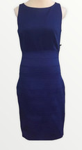 NEW Womens New York &amp; Co Cobalt Blue Sleeveless Shift Dress with Stretch... - $19.79