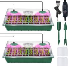 Adjustable Brightness Seed Starter Tray with LED Lights for Optimal Growth - $59.35