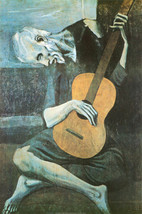 The Old Guitar Player by Pablo Picasso Art Poster 24x36 1903 Bewitched TV Show - £15.97 GBP
