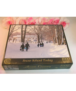 Amish Country Snow School Today Jigsaw Puzzle 1000 Pieces Ltd Edition 20... - $12.99
