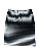 Ann Taylor Loft Petites Skirt XSP Womens Black White Striped Mini Pencil NWT - £14.20 GBP