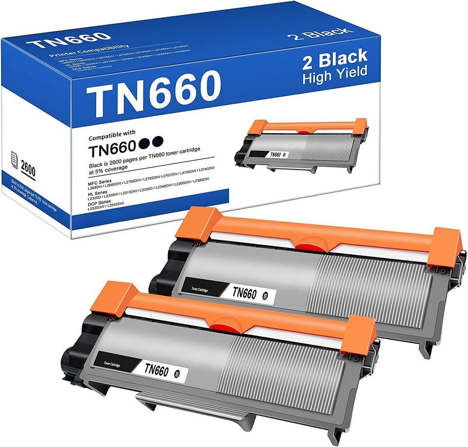Primary image for 2 Pack Higher-Yield Toner Cartridge Replacement Compatible With Brother TN660