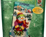 Bucilla Christmas Longstitch Needlepoint Stocking Kit Snowman and Friend... - $108.85