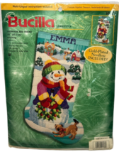 Bucilla Christmas Longstitch Needlepoint Stocking Kit Snowman and Friend  60781 - £87.00 GBP