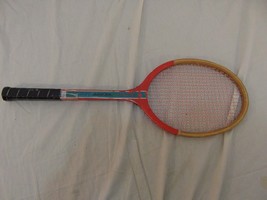 Vintage Lee Wegener Americana Vantage Wooden Red Stripe Tennis Racquet 32372 - £14.66 GBP