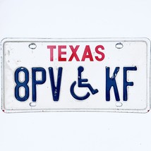  United States Texas Base Disabled License Plate 8PV KF - $16.82