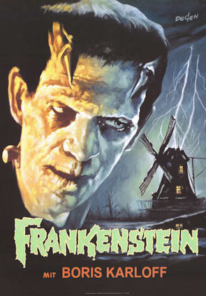 Frankenstein Movie Poster 27x40 in Boris Karloff 69x101 cm Universal Monster - £27.67 GBP