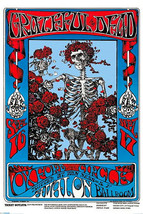 Grateful Dead Poster 24x36 Skeleton Roses Avalon Ballroom Omar Khayyam Rubaiyat  - £15.72 GBP