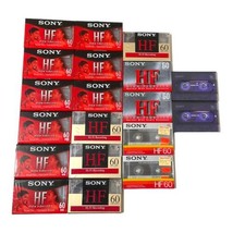 Mixed Lot of 19 Sony High Fidelity HF 60 and 74 Minute Blank Cassette Tapes NEW - $37.95