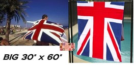 United Kingdom Britain Uk Union Jack Flag Beach Towel Cotton Bath Pool Spa Wrap - £15.89 GBP