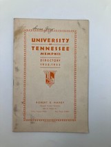 1932-1933 University of Tennessee Memphis Directory - $18.97