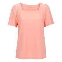 T-Shirt ColorCasual Womens Square Neck Loose Basic T-Shirts Tops Short S... - £20.01 GBP
