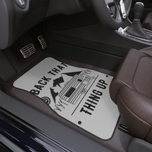 Black White Camper Trailer &quot;Back That Thing Up&quot; Custom Car Floor Mat Loo... - £28.36 GBP+