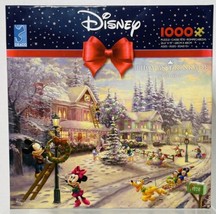 Ceaco Disney Mickey&#39;s Victorian Christmas Lights Jigsaw Puzzle by Thomas... - $21.61