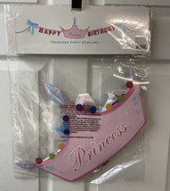 Dept 56 Glitterville Happy Birthday Princess Paper Banner Garland in Pac... - £9.42 GBP