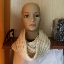 Alpaca Infinity Scarf – Ladies Soft Warm White Wool Neck Warmer - £36.53 GBP