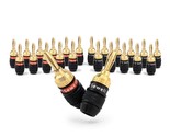 New 12 Pairs Sewell SW-29863-6 Deadbolt Banana Plugs, Gold Plated Speaker - $34.99