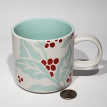 Starbucks Coffee 2018 Christmas Holly Berry Berries Mint Green Mug 12 oz - £12.54 GBP