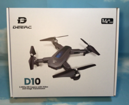 DEERC D10 Foldable Drone 1080p FPV Camera Altitude Hold Headless Mode 2 Battery - £52.20 GBP