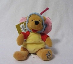 DISNEY 2000 EASTER WINNIE THE POOH BUTTERFLY 8&quot; MINI BEAN BAG PLUSH TOY MWT - £7.04 GBP