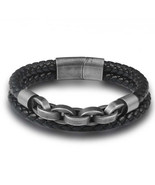 2023 Viking Charm Leather  Steel Mens Bracelet - $28.73 CAD