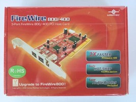 Vantec 2+1 FireWire 800/400 PCIe Combo Host Card UGT-FW100 Fire Wire Por... - £24.27 GBP