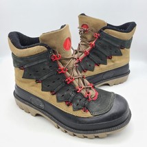 AIRWALK Hiking Boots Grip Soles &amp; Upper Brown Leather Winter Snow Men&#39;s ... - £31.61 GBP