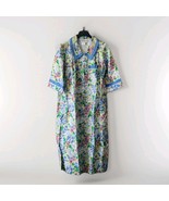 National Dress Womens Sz M Midi Floral Smocked MuuMuu A Line Boho Vtg - $32.99