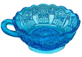 Blue Quintec Heritage Pattern Handled Nappy Dish with Sawtooth Rim 7 Inch Across - £9.55 GBP