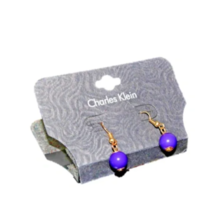 Charles Klein Women&#39;s Purple Earrings Beads Drop Dangle - £3.70 GBP