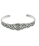 Jewelry Trends Sterling Silver Celtic Round Knot Bangle Bracelet - $130.24 CAD