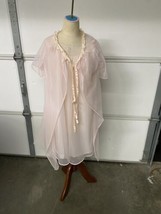 Vintage Pink Gotham Lingerie Nightgown Movie Star Robe Nylon Small Petite - £30.06 GBP