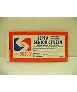 Vintage Septa Senior Citizen Transportation Coupon Booklet 10 Coupons *U... - $21.24