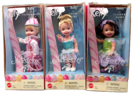 Barbie in the Nutcracker Kelly as Peppermint Girl Snow Fairy &amp; Jeny Flower-3 Lot - £43.39 GBP