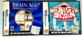 Big Brain Academy and Brain Age 2, Nintendo DS, Both are Complete with Manuals - £10.08 GBP