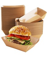 Paper Food Boats In A 250-Pack, 2 Lb Kraft Brown Food Trays, Disposable - £30.63 GBP