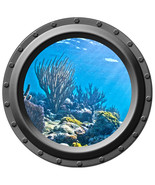 Blue Cove Reef Design 1 - Porthole Wall Decal - $14.00